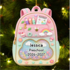 Kids School Backpack - Personalized Acrylic Ornament