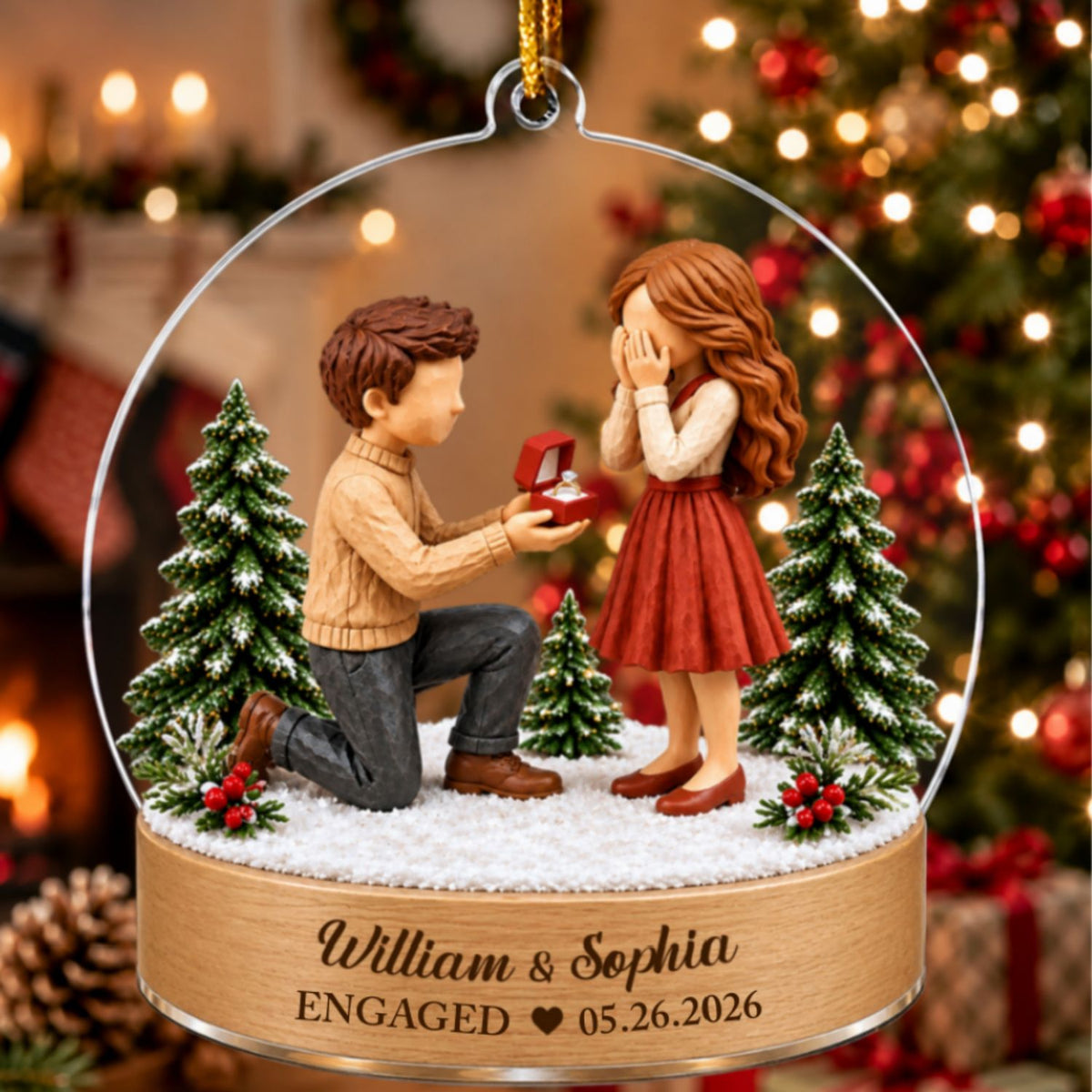 Proposal Engagement - Personalized Acrylic Ornament