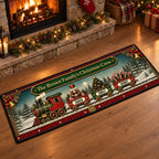 Christmas Train Family - Personalized Runner Rug