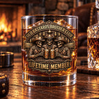 Brotherhood Never Goes Out Style - Personalized Whiskey Glass Full Print