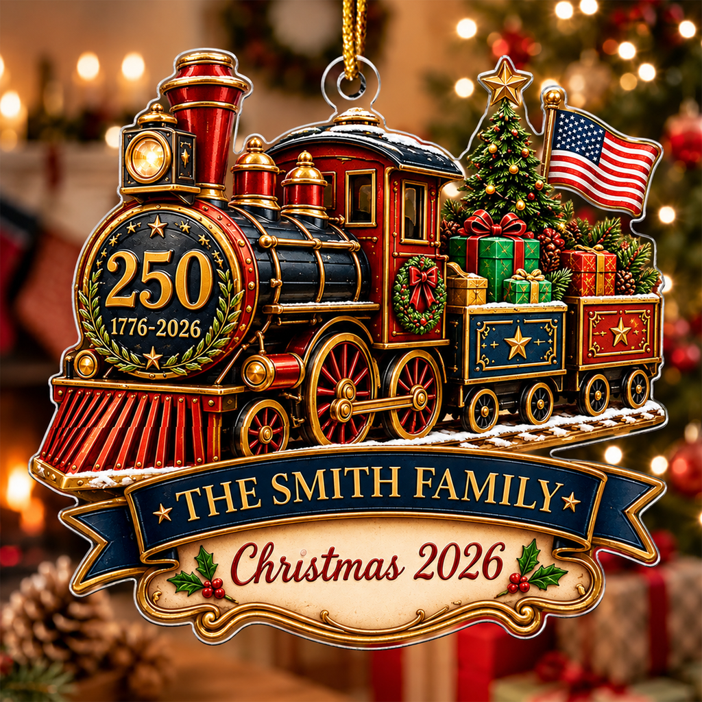 Christmas Train - Personalized Acrylic Ornament