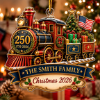 Christmas Train - Personalized Acrylic Ornament