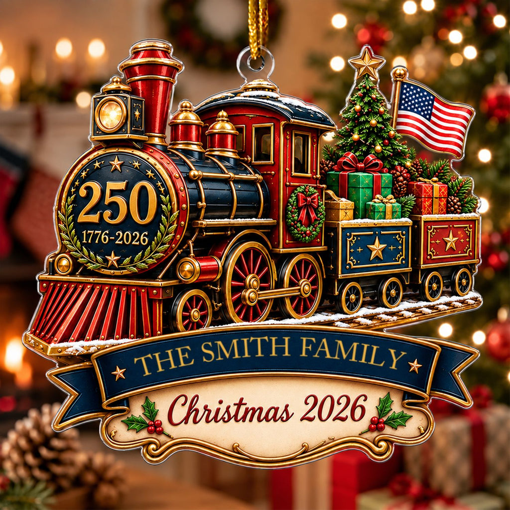 Christmas Train - Personalized Acrylic Ornament