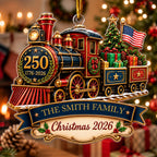 Christmas Train - Personalized Acrylic Ornament