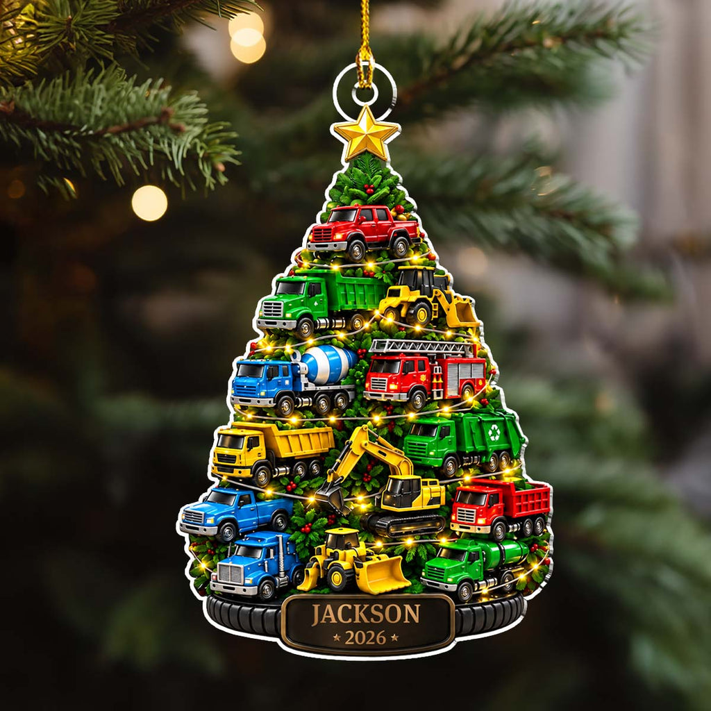 Truck Kid - Personalized Acrylic Ornament