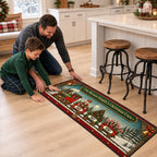 Christmas Train Family - Personalized Runner Rug