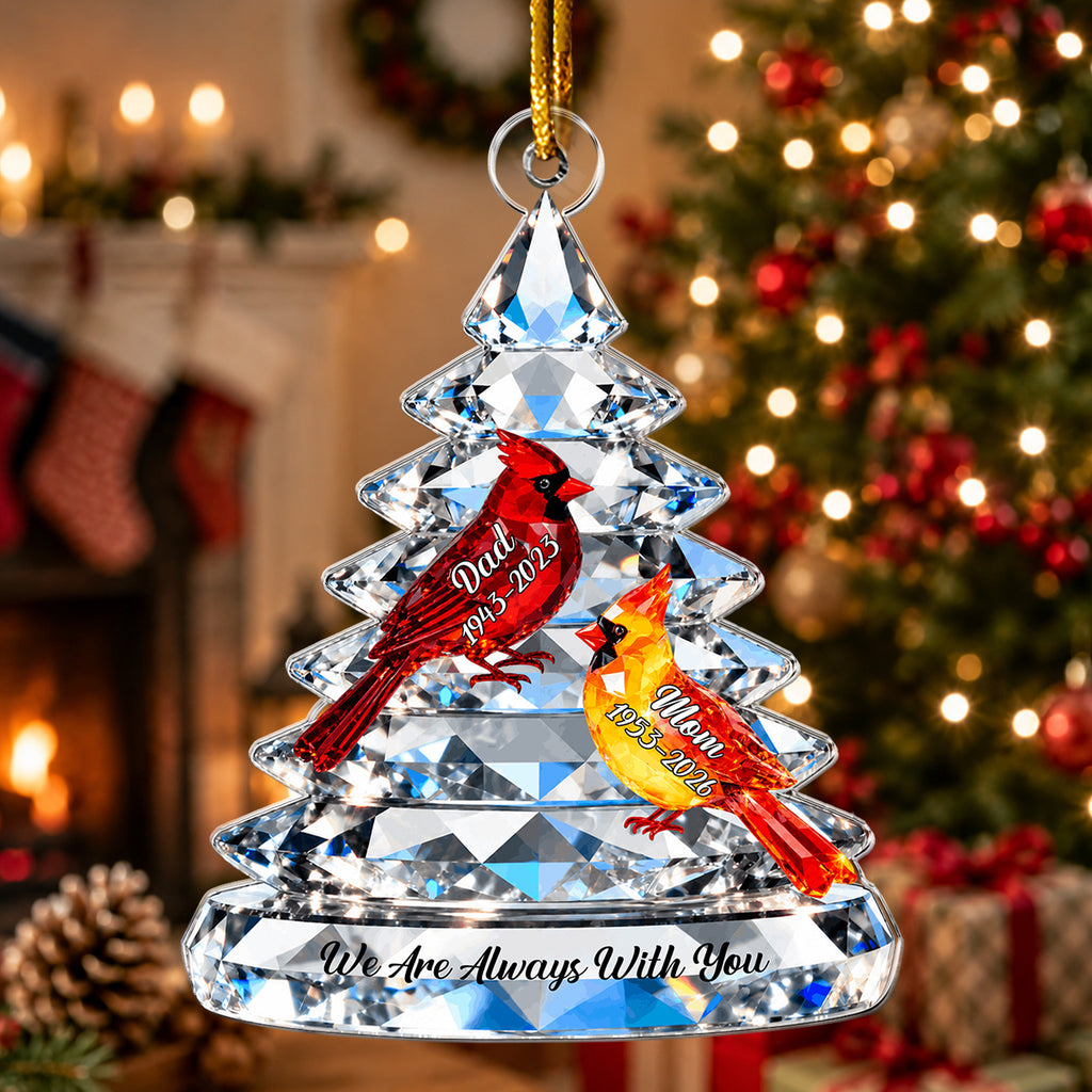Memorial Tree Cardinals - Personalized Acrylic Ornament