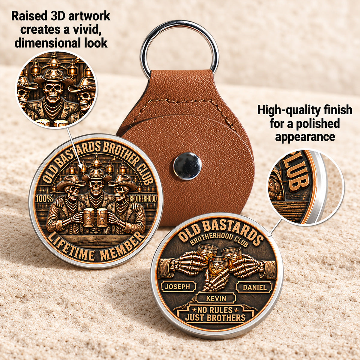 Brotherhood Never Goes Out Style - Personalized 3D Printing Pocket Hug