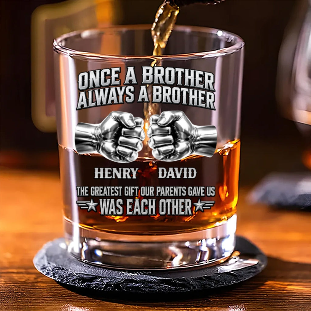 Brother Bond – Personalized Whiskey Glass Full Print