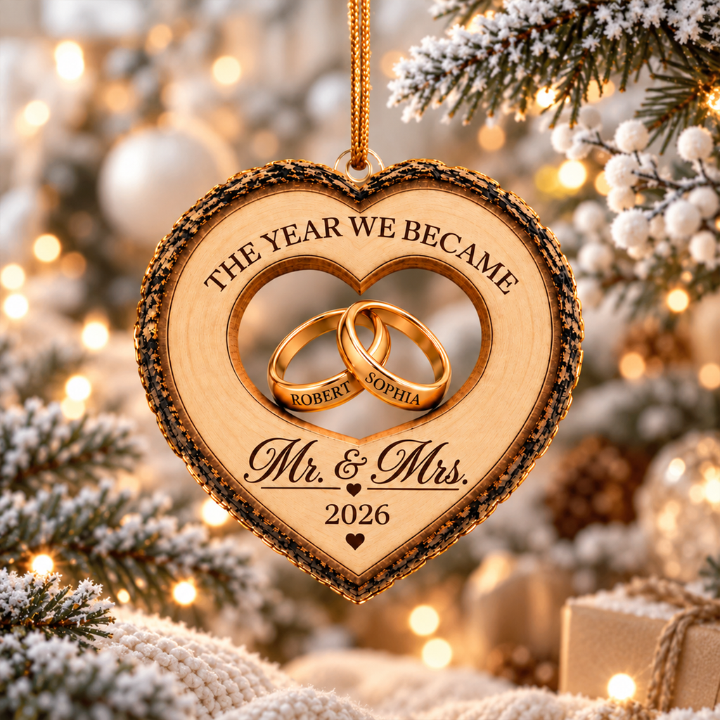 First Christmas As Mr & Mrs - Personalized Acrylic Ornament