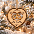 First Christmas As Mr & Mrs - Personalized Acrylic Ornament