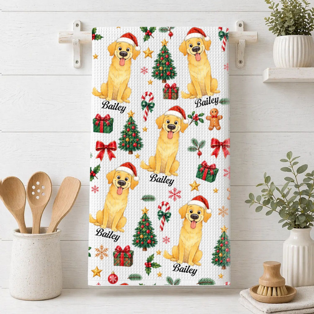 Christmas Dog - Personalized Kitchen Towel
