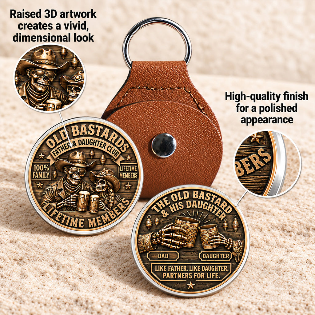 The Old Bastard & His Daughter - Personalized 3D Printing Pocket Hug