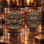 Brotherhood Never Goes Out Style - Personalized Whiskey Glass Full Print