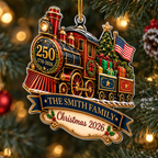 Christmas Train - Personalized Acrylic Ornament