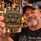 Brotherhood Never Goes Out Style - Personalized Whiskey Glass Full Print