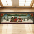 Christmas Train Family - Personalized Runner Rug