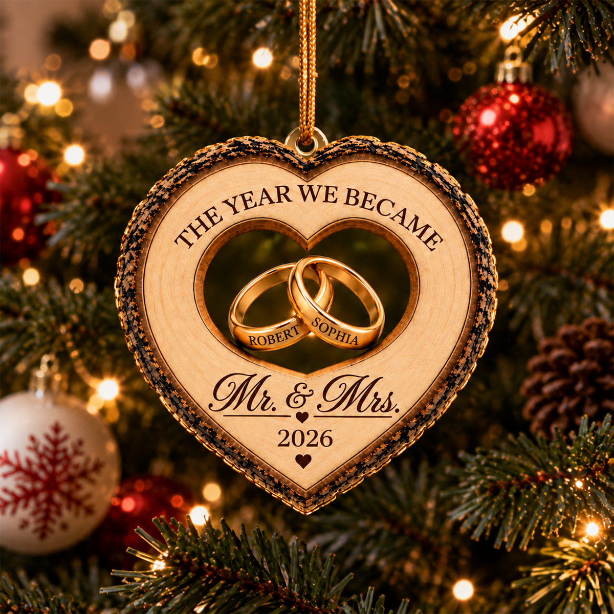 First Christmas As Mr & Mrs - Personalized Acrylic Ornament