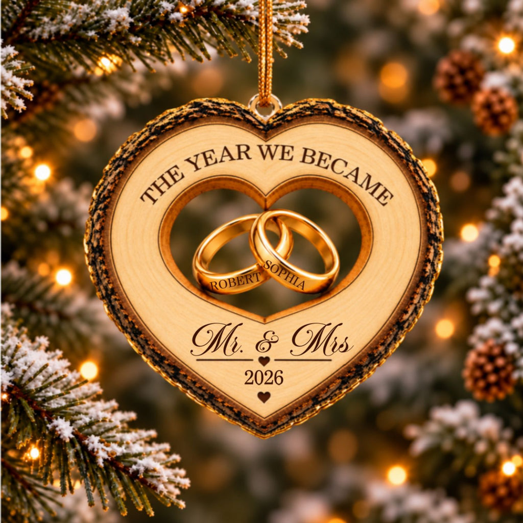 First Christmas As Mr & Mrs - Personalized Acrylic Ornament