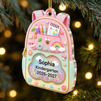 Kids School Backpack - Personalized Acrylic Ornament