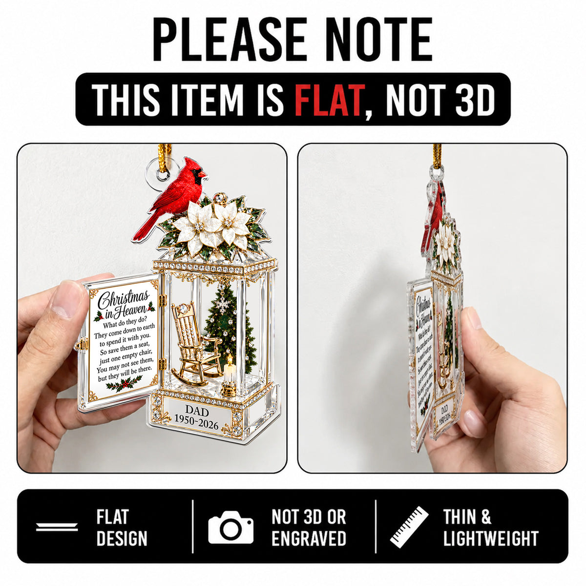 Christmas In Heaven - Personalized Acrylic Ornament