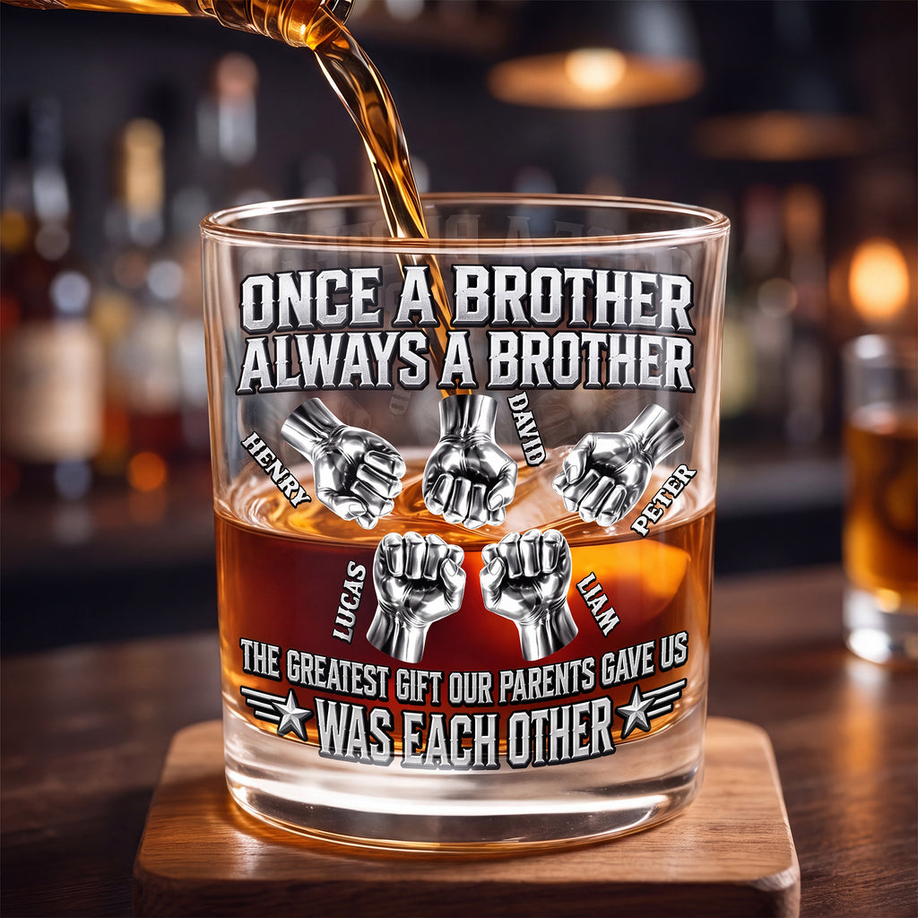 Brother Bond – Personalized Whiskey Glass Full Print