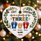 Our First Christmas 2026 - Personalized Ceramic Ornament