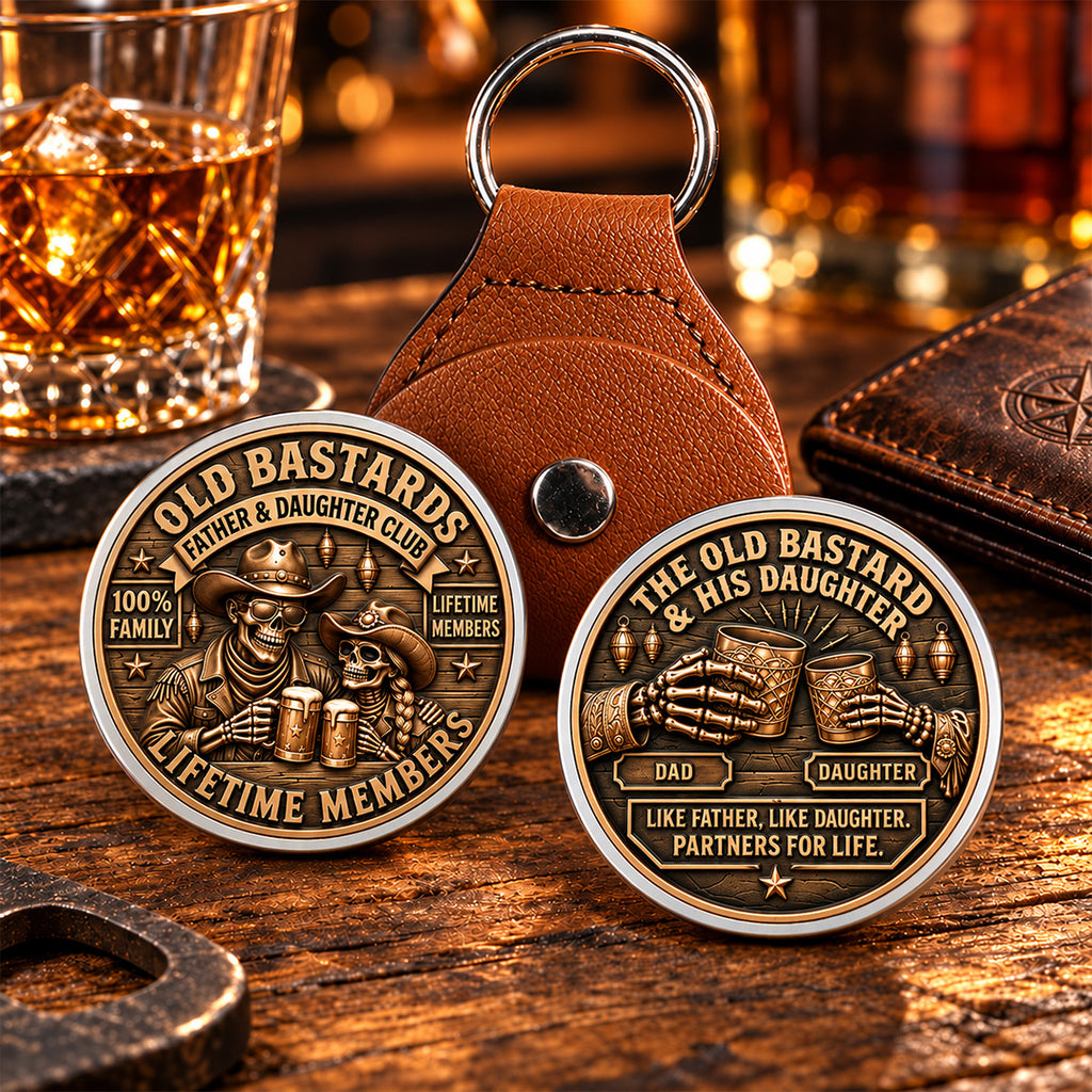 The Old Bastard & His Daughter - Personalized 3D Printing Pocket Hug