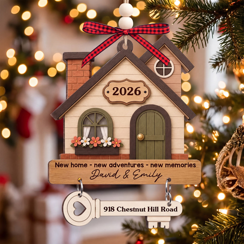 Where New Memories Begin - Personalized Wooden Ornament With Wooden Tag
