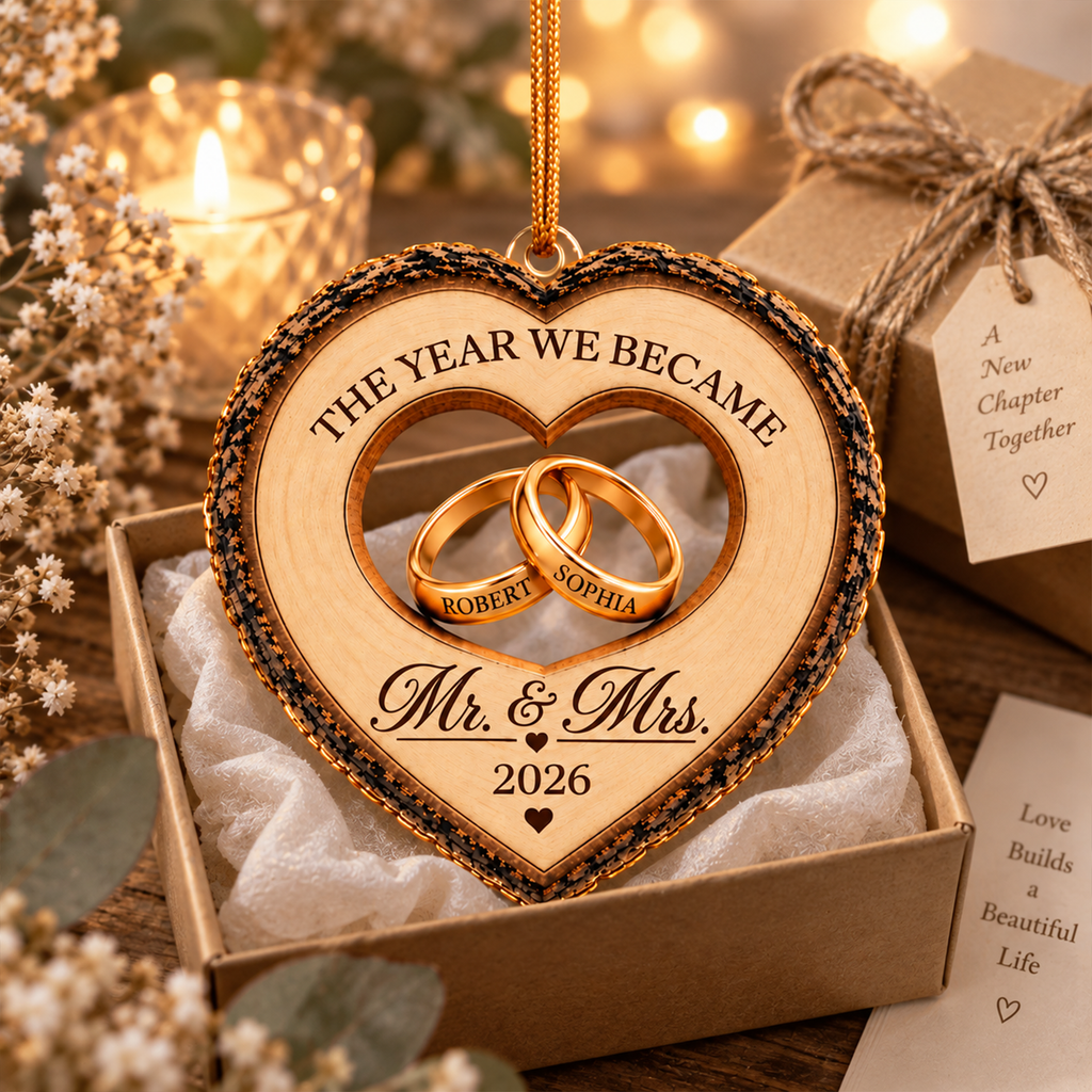 First Christmas As Mr & Mrs - Personalized Acrylic Ornament