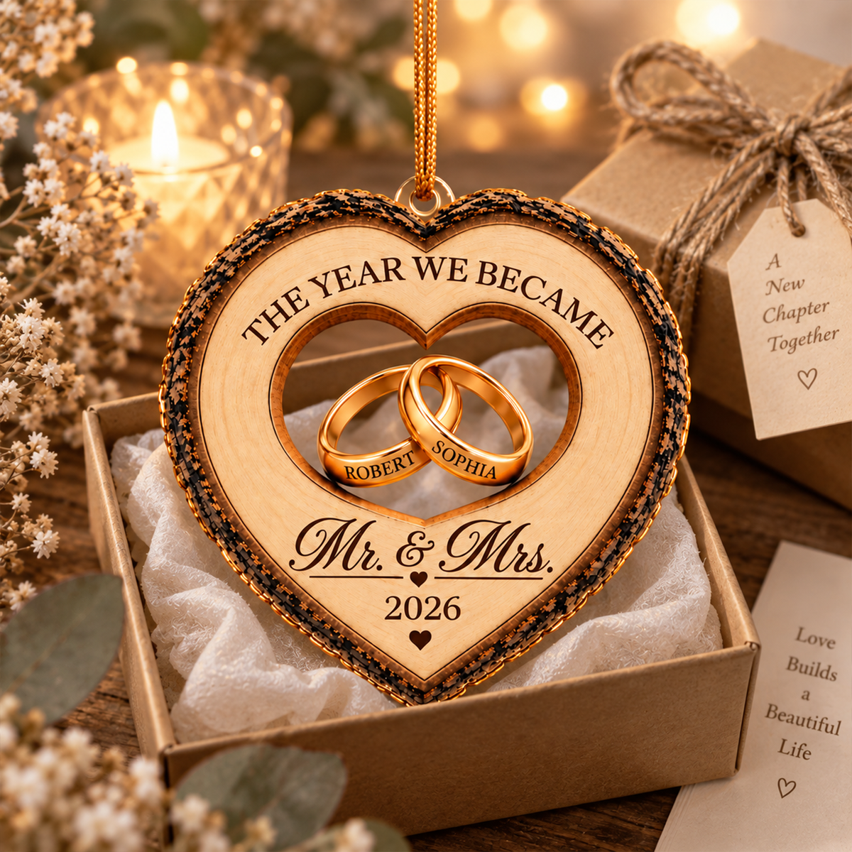 First Christmas As Mr & Mrs - Personalized Acrylic Ornament