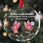 Festive Sister Love - Personalized Glass Ornament
