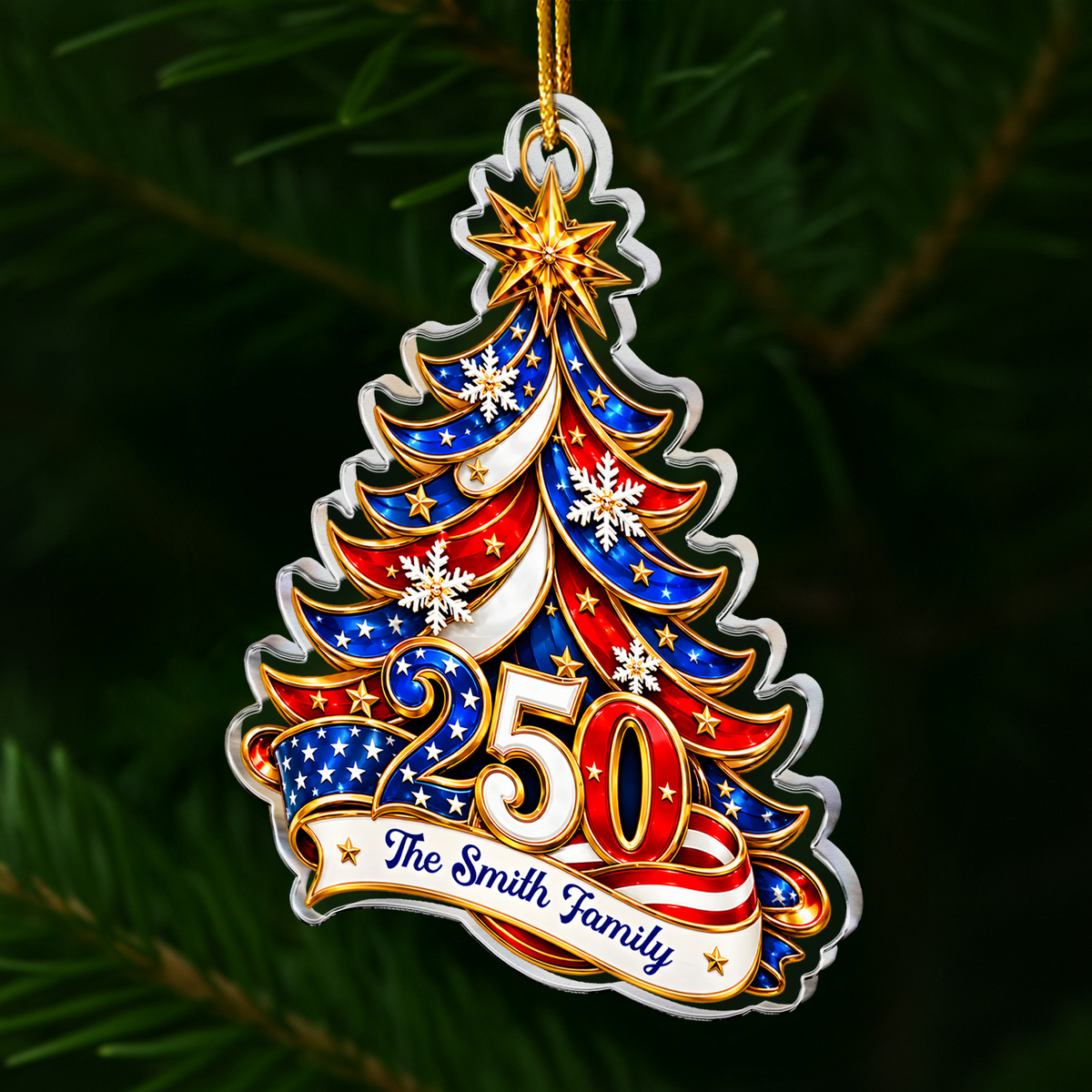 Christmas Tree 250 - Personalized Acrylic Ornament