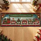 Christmas Train Family - Personalized Runner Rug