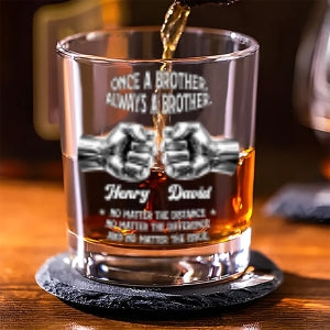 Always My Brother - Personalized Whiskey Glass