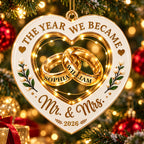 Newlywed Christmas - Personalized Acrylic Ornament
