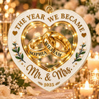 Newlywed Christmas - Personalized Acrylic Ornament