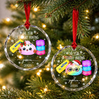The Year Of Squishy Hunting - Personalized Glass Ornament
