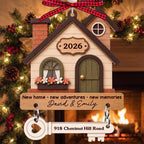 Where New Memories Begin - Personalized Wooden Ornament With Wooden Tag