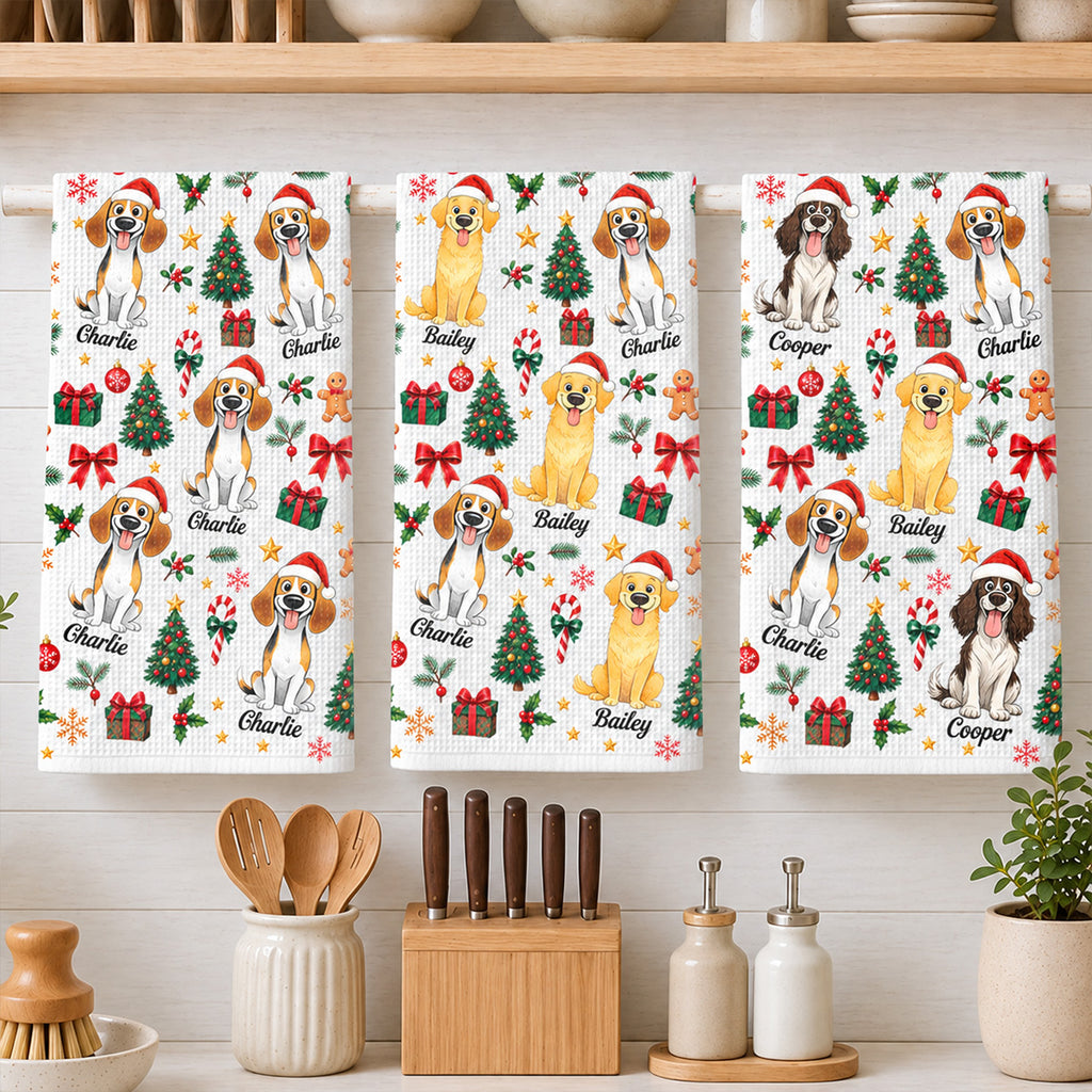 Christmas Dog - Personalized Kitchen Towel