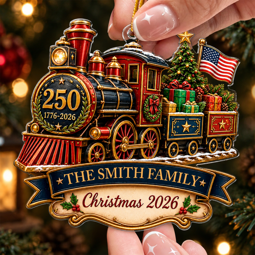 Christmas Train - Personalized Acrylic Ornament