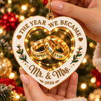 Newlywed Christmas - Personalized Acrylic Ornament