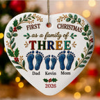 Our First Christmas 2026 - Personalized Ceramic Ornament
