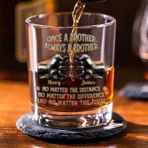 Soulmate Best Friend - Personalized Whiskey Glass Full Print