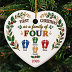 Our First Christmas 2026 - Personalized Ceramic Ornament