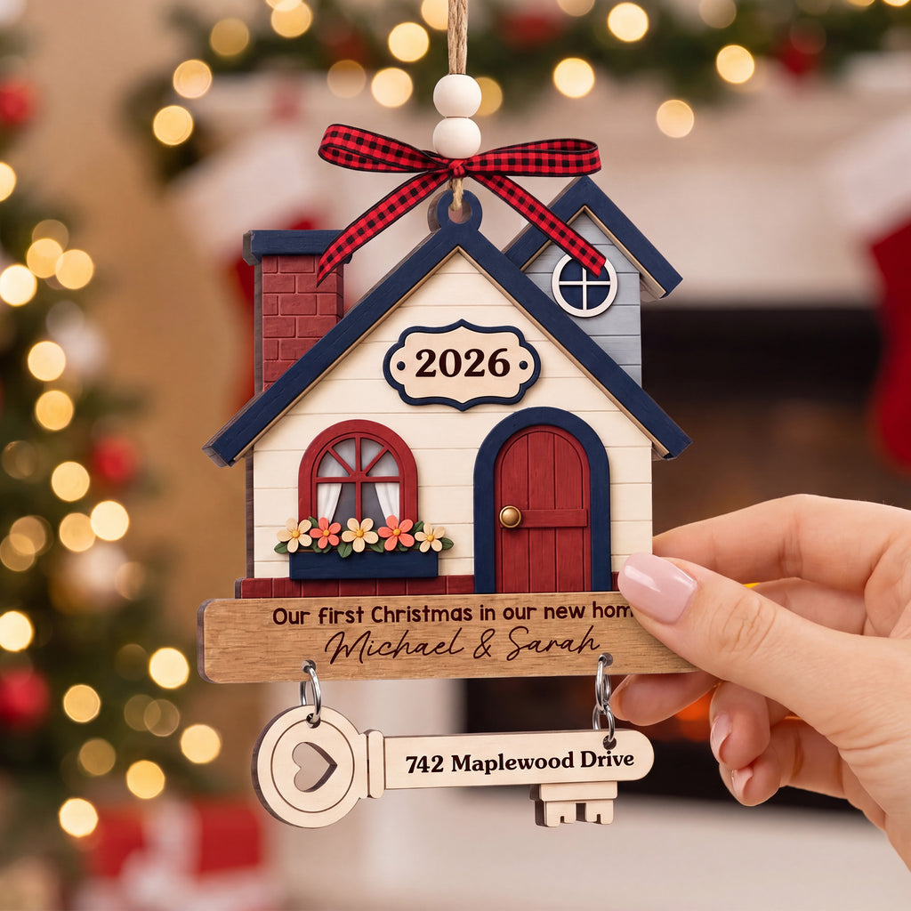 Where New Memories Begin - Personalized Wooden Ornament With Wooden Tag