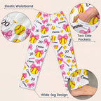 Coquette Bow Softball - Personalized Pajama Pants
