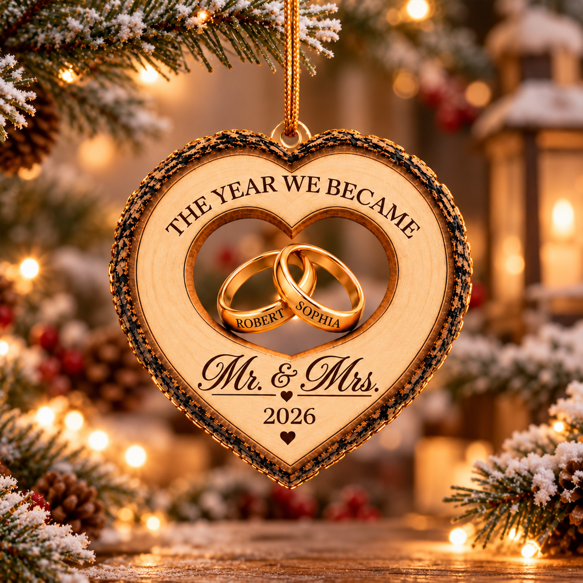 First Christmas As Mr & Mrs - Personalized Acrylic Ornament