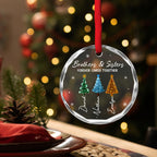 Season Love Siblings - Personalized Glass Ornament