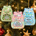 Kids School Backpack - Personalized Acrylic Ornament